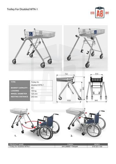 Disabled Assistance Trolley – Accessible Luggage Support - AB Range