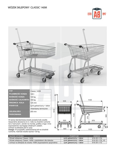 Shopping Trolley Classic 140M - AB Range