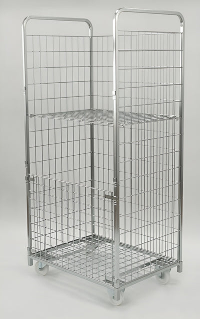 Container WMU 1700x800x600 with Shelf – Extra-Long Roll Cage for Oversized Goods - AB Range