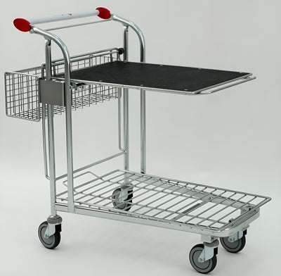 Vario WTP-3D Transport Trolley – Dual-Level Trolley with Basket and Shelf - AB Range