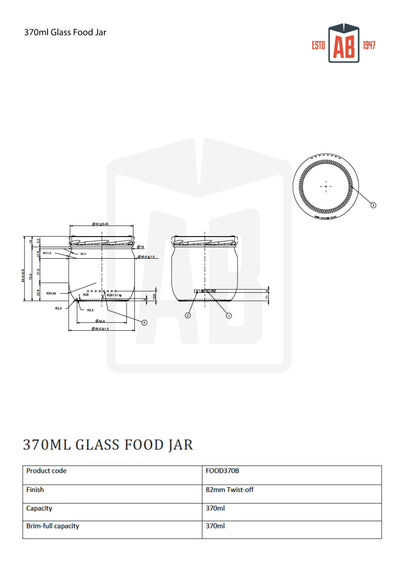 370ml Glass Jar