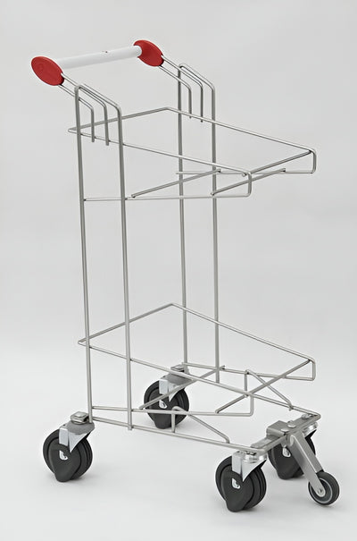 Twin-Basket Trolley – Travelator-Compatible Retail Trolley - AB Range