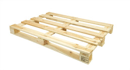Bright Wooden One-Way Pallet 1200 x 800mm | ISPM 15 Heat Treated 4-Way Entry Fiber Spool Pallet