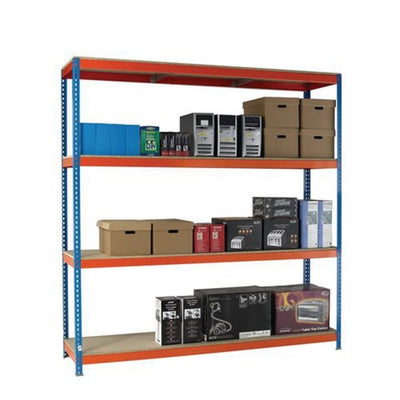 Heavy Duty Industrial Shelving Unit – 4 Shelf Levels, 2400W x 2500H mm, 1600kg Capacity