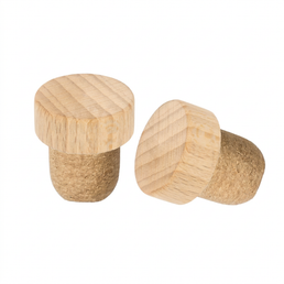 19mm Hybrid Cork Stopper (Wooden Top)