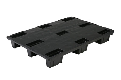 Heavy Duty Nestable Plastic Pallet 1200 x 1000 x 153mm – Closed Deck with Raised Edge | 1200kg Dynamic Load