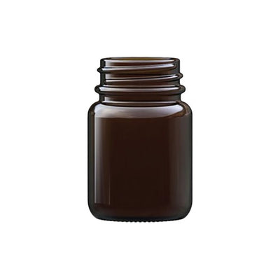 30ml Amber Powder Glass Jar – UV Protective Cosmetic & Storage Jar