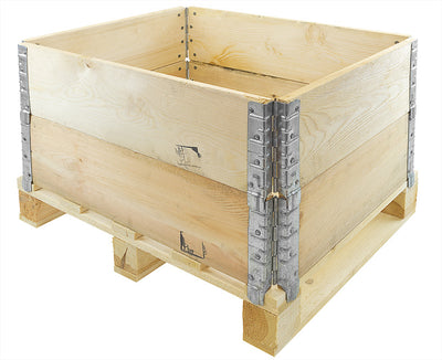Wooden Pallet Collar 800 x 600 x 200mm – 4 Hinge Stacking Frame | ISPM 15 Export Approved