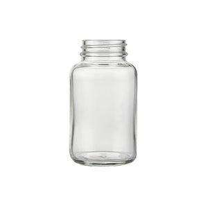 120ml clear white flint glass powder jar for cosmetics and powders