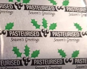 Aluminium Capping Foil – Christmas Silver & Green 51mm / 88mm x 50 Micron (Approx. 15kg per Box)