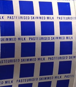 Aluminium Capping Foil – Blue & Silver 52mm / 90mm x 50 Micron (Approx. 15kg per Box)