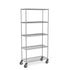 Stainless Steel Wire Shelving – Mobile Unit 1950mm High, 5 Tier, Catering & Hospital Grade