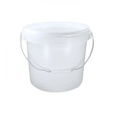 16 Litre White Tamper Evident Food Grade Bucket with Lid & Metal Handle