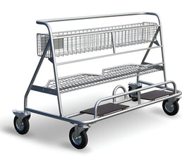 Carry WP4 Plate Trolley – With Basket and Shelf for Sheet Material Handling - AB Range