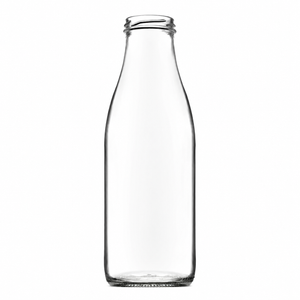 1 Litre Screw Neck Glass Milk Bottle | 48mm Neck | Reusable Glass Dairy Bottle | 1L
