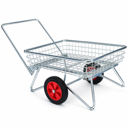 Wheelbarrow Style Garden Centre Trolley (Heavy Duty Wire Basket)