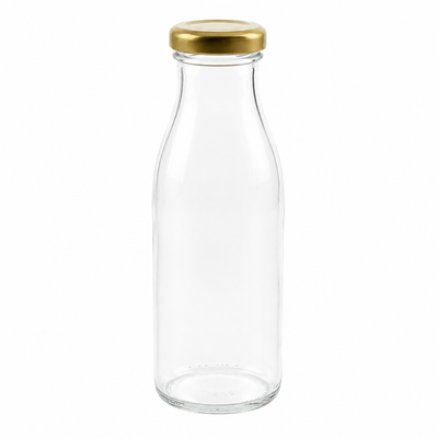 250ml Clear Glass Milk & Juice Bottles – 38mm Twist-Off Neck | Pallet of 1,398 Units