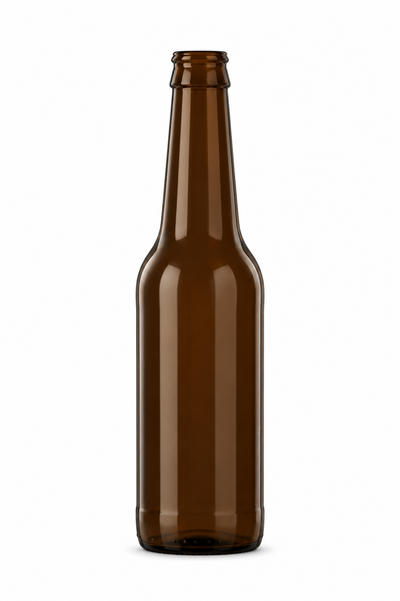330ml Amber Glass Oneway Beer Bottle – 28mm Crown Finish