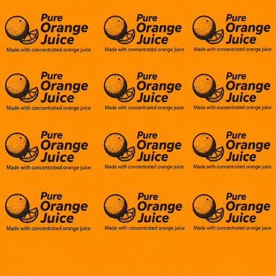 Aluminium Capping Foil – Pure Orange Juice 51mm / 88mm x 50 Micron (Approx. 15kg per Box)