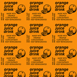 Aluminium Capping Foil – Orange Juice Drink 51mm / 88mm x 50 Micron (Approx. 15kg per Box)