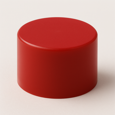 38MM DTO Solid Red Cap – 15mm High Profile