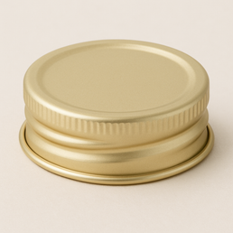38MM Pale Gold Twist-Off Cap RTO – 10mm High Profile