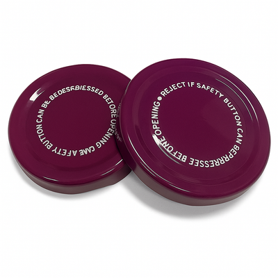58MM Purple Button White Print Twist-Off Cap