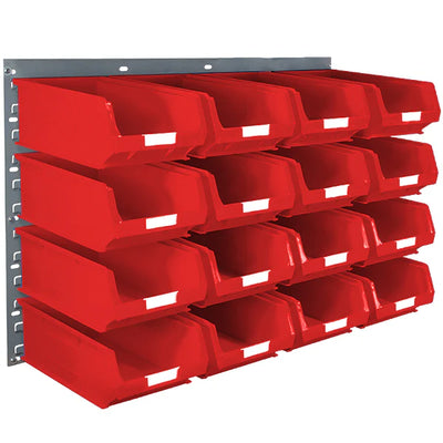 Wall Mounted Louvred Panel & Bin Kits | Complete Wall Storage with Small Parts Bins