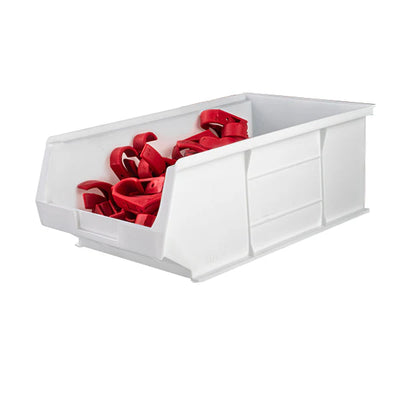 Antibacterial Small Parts Bins | White Hygiene-Safe Storage Containers