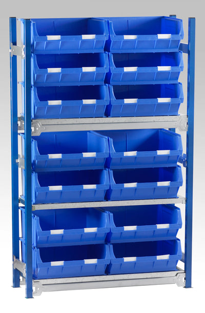 Single Starter Bay Shelving with Bin Kits | Freestanding Small Parts Storage