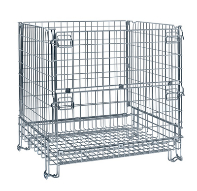Electrogalvanized Wire Basket – Foldable & Stackable – 1200 × 1000 × 1180 mm – 1000 kg Load
