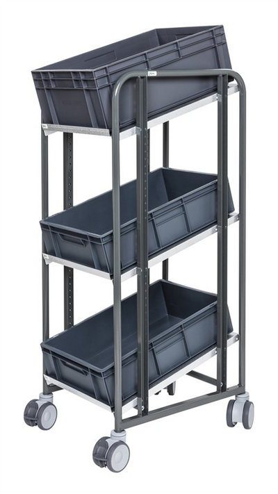 Series 168 Shelf Trolley – Adjustable Multi-Level Cart (477 × 600 × 1300 mm)