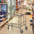 Stackable Shop Trolley with Fold-Up Basket – Multi-Purpose Storage Trolley | 100kg Shelf Capacity