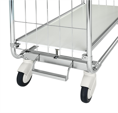 Series 8000 Shelving Trolley – Electrogalvanised with Central Lock – 250 kg Capacity (1395 × 470 × 1120 mm)