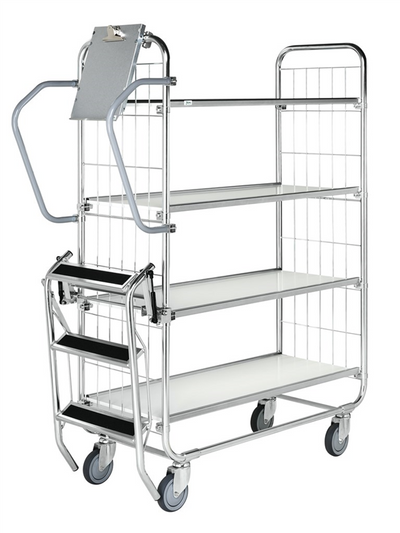 Series 8000 Shelving Trolley – Electrogalvanised – 250 kg Capacity (945 × 470 × 1590 mm)