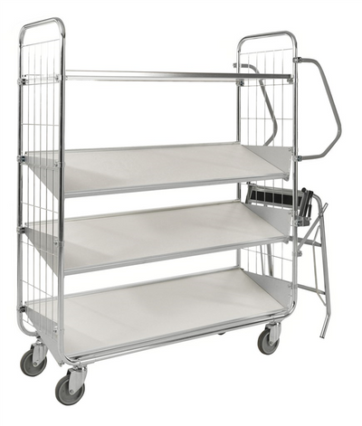 Series 8000 Shelving Trolley – Electrogalvanised – 250 kg Capacity (1395 × 470 × 1590 mm)