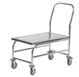 Stainless Steel Flatbed Trolley – C3 – 880 × 500 × 965 mm
