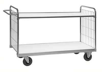 Series 9000 Shelving Trolley – Electrogalvanised – 300 kg Capacity (1390 × 650 × 1025 mm)