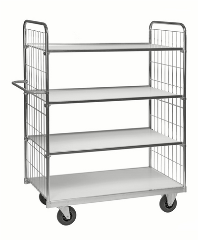 Series 9000 Shelving Trolley – Electrogalvanised – 300 kg Capacity (1590 × 650 × 1695 mm)