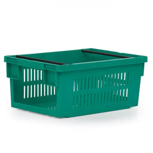 49.5 litre food approved ventilated order picking container with bale arms