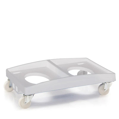 Double Euro Stacking Dolly | Heavy-Duty Food-Grade Plastic Trolley