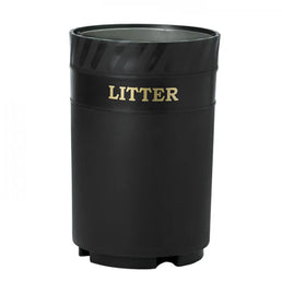 126 Litre External Open Top Waste Bin – MDPE Outdoor Litter Bin with Galvanised Liner