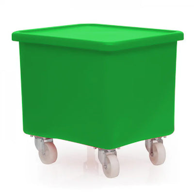 115L Food-Approved Moulded Truck with Drop-On Lid – Solid Base