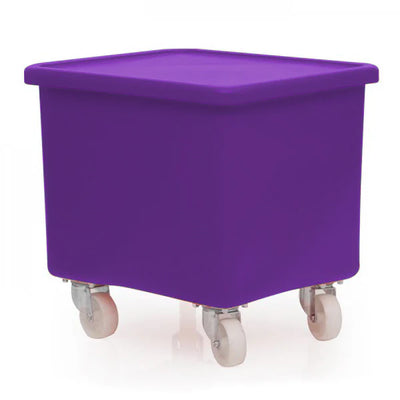 115L Food-Approved Moulded Truck with Drop-On Lid – Solid Base