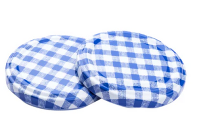 63MM Blue Gingham Print Twist-Off Caps