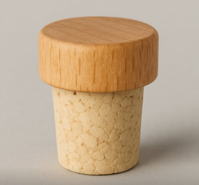29x12 Wooden Top Natural Cork Stopper – 19mm Diameter, Classic Finish