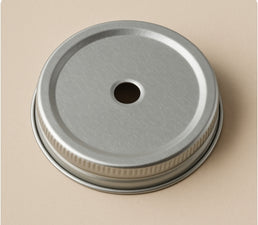 70mm Silver 1-Hole Cap for Mason Mug