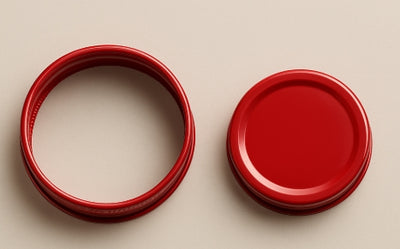 2-Part 70mm Gold Mason Cap & Sealing Component