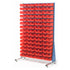 Free-Standing Louvred Panels with Bins | Single Sided Mild Steel Storage Unit