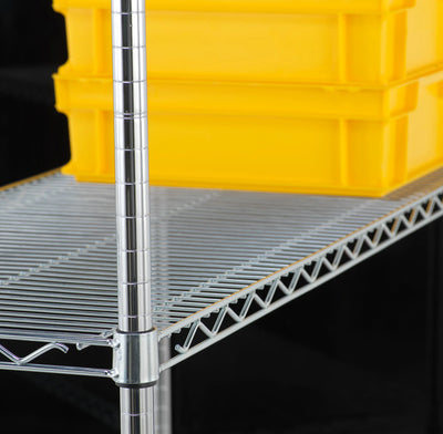 Stainless Steel Wire Shelving – Mobile Unit 1950mm High, 5 Tier, Catering & Hospital Grade
